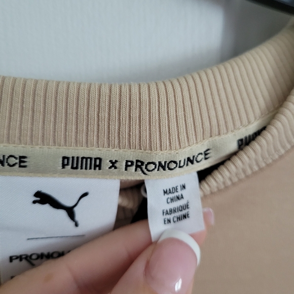 Puma x PRONOUNCE Shirt Dress PUMAPUNKU Sequin Embroidery Logo  Size Small NWT - Picture 4 of 9